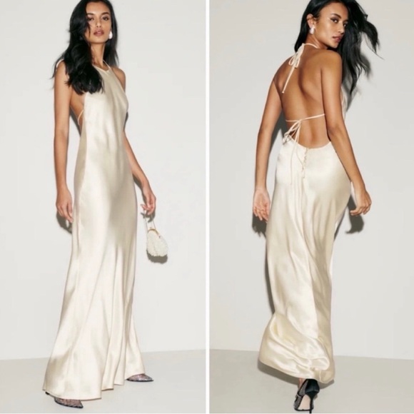 Reformation Dresses & Skirts - Reformation Jeany Silk Maxi Dress - Ivory / Fior di Latte
